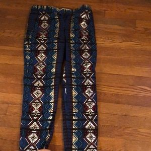 Jcrew pants. Fun festive print. Size 0